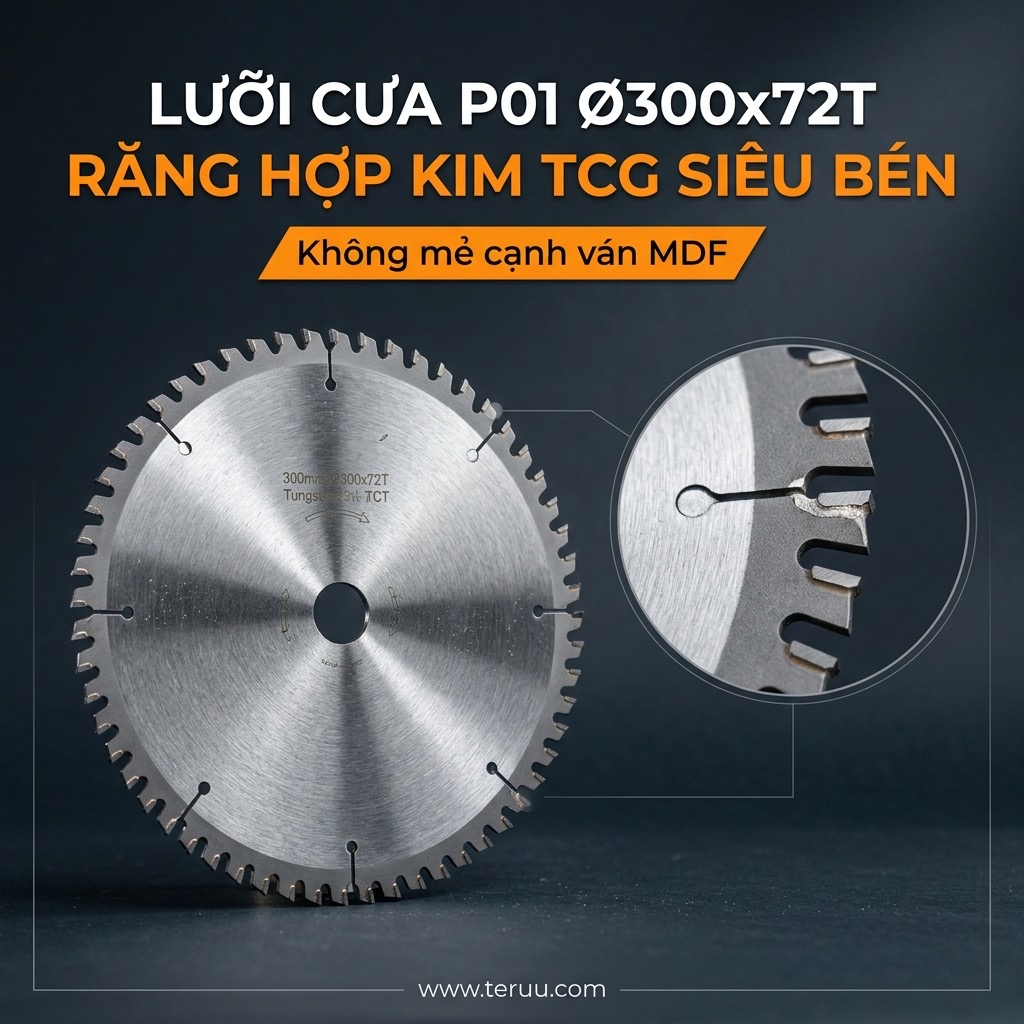 Lưỡi cưa chính cắt ván MDF/MFC Ø300×72T
