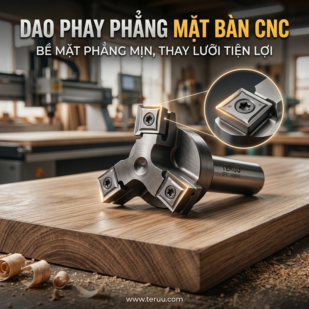 P25 Mũi phay thẳng & dao phay mặt bàn CNC