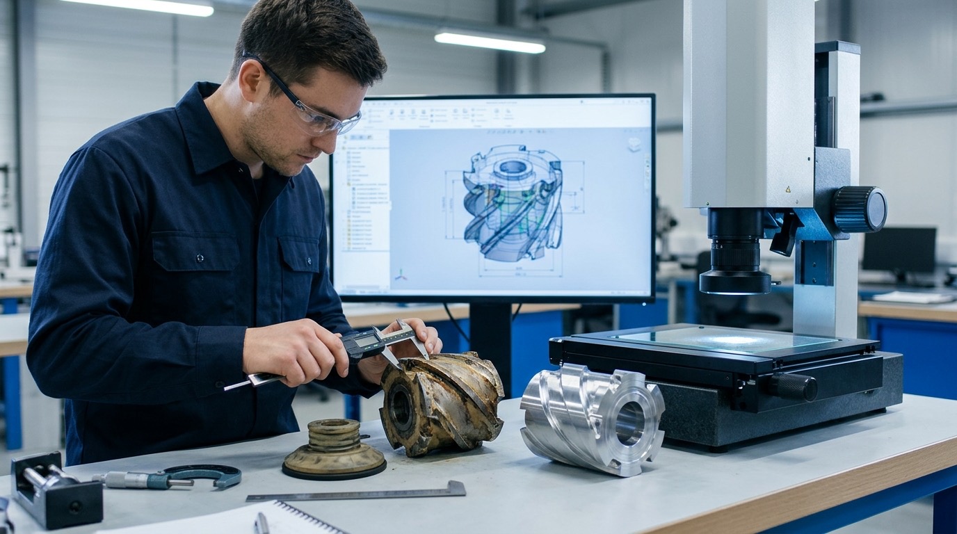 Reverse engineering with CMM and CAD